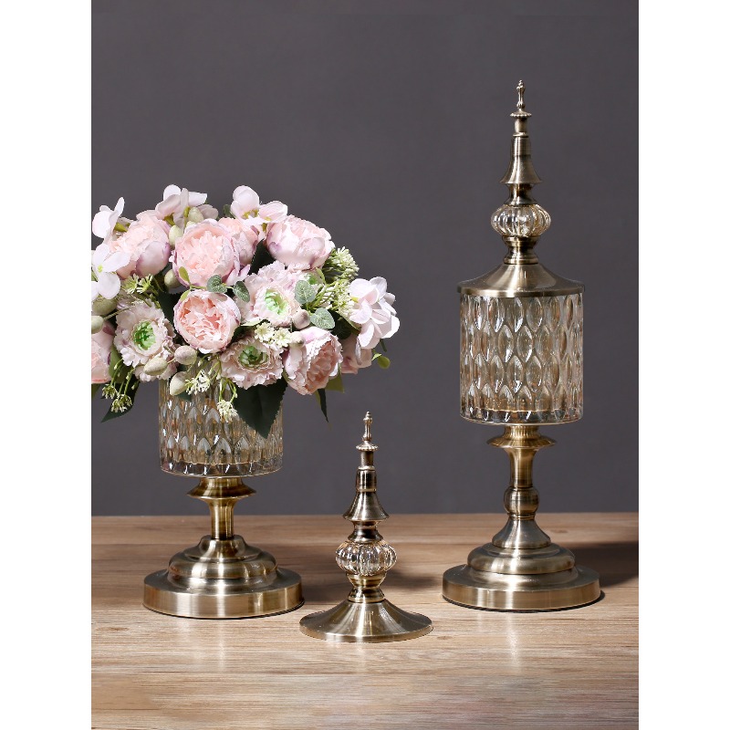 Decor Lighting Cy - Jarrón decorativo de cristal de lujo