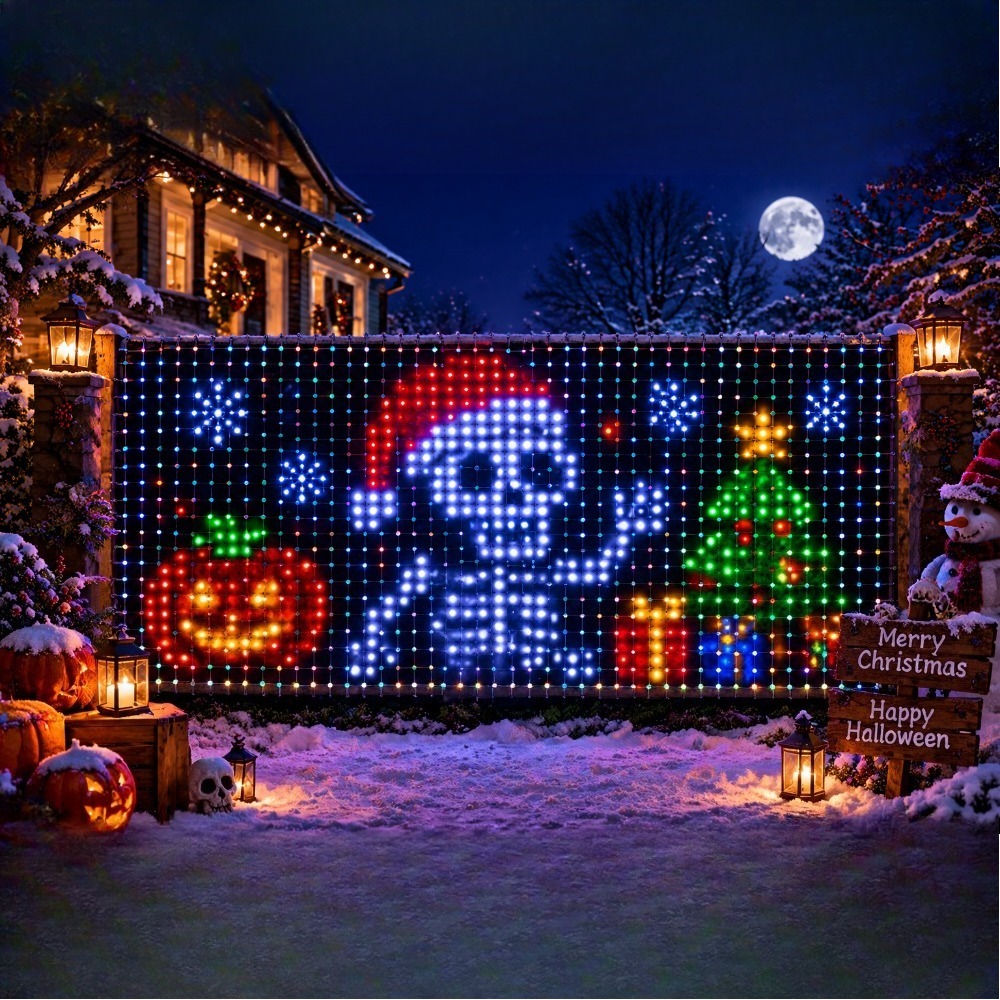 Lighting Christmas Decor - Juego de luces de red navideñas
