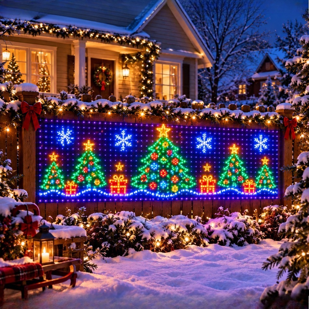 Lighting Christmas Decor - Juego de luces de rejilla con