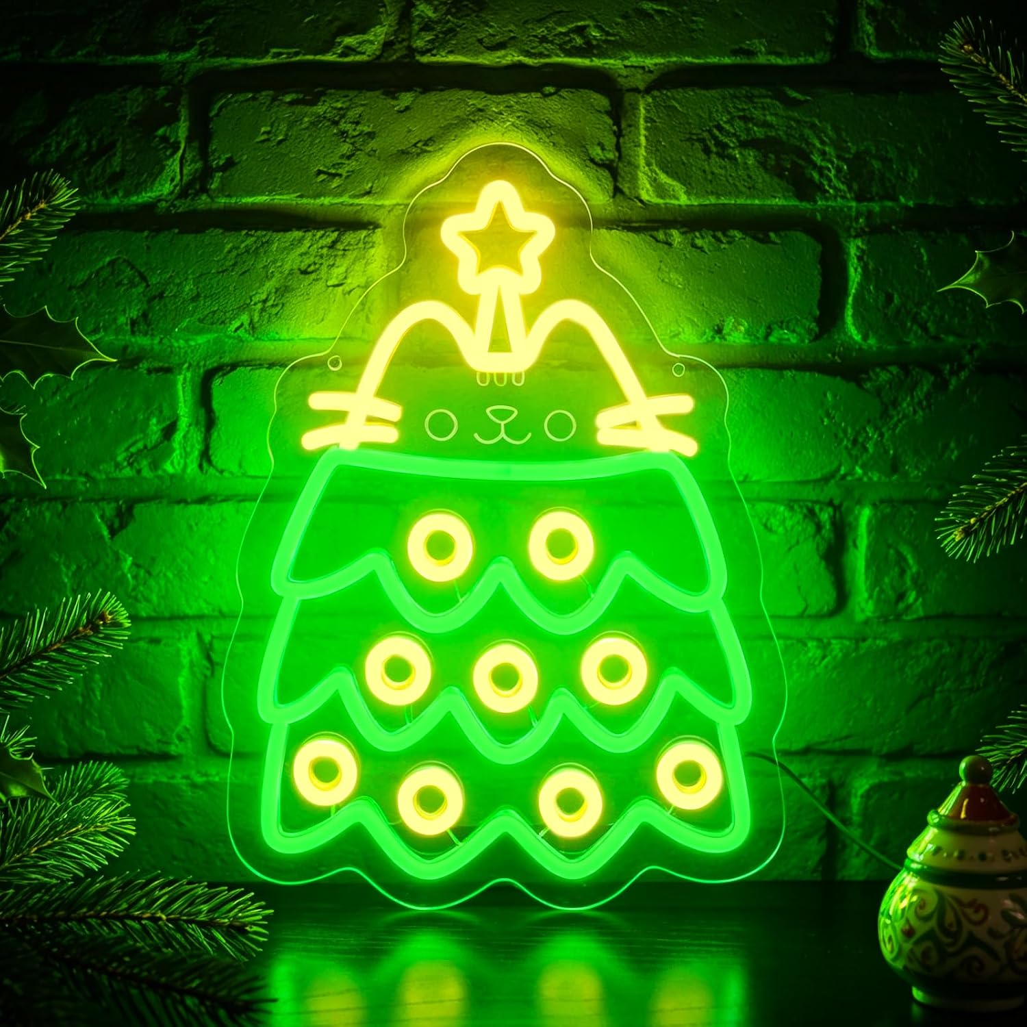 Lighting Christmas Decor - Letrero de neón LED con forma
