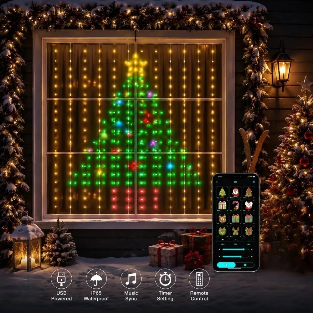 Cortina de Luces LED Navideñas - Lighting Decoration Ideas reseña y precio