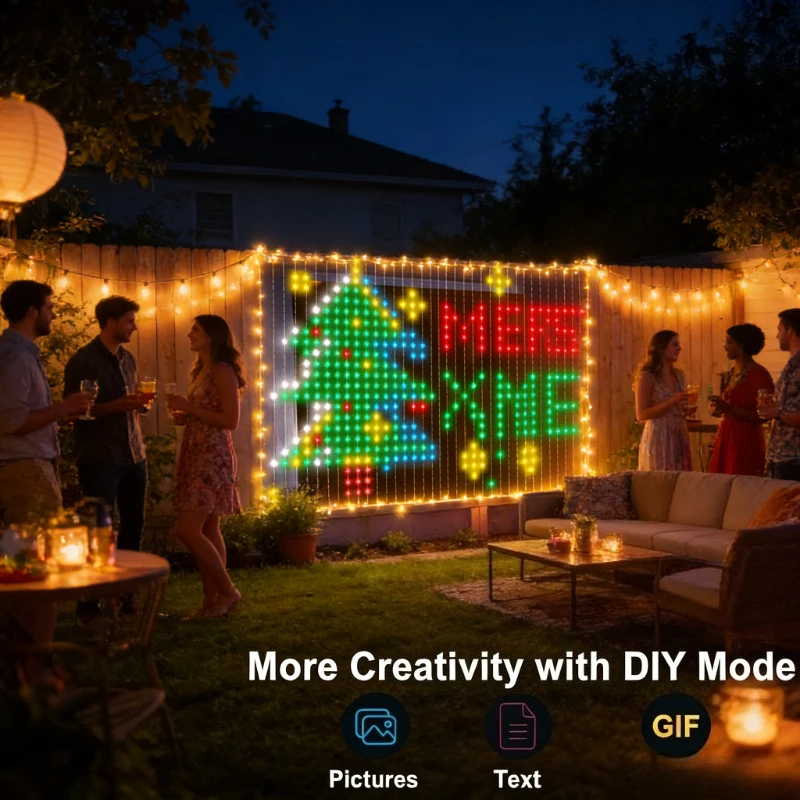 Luces de cortina inteligentes  - Lighting Christmas Decor reseña y precio