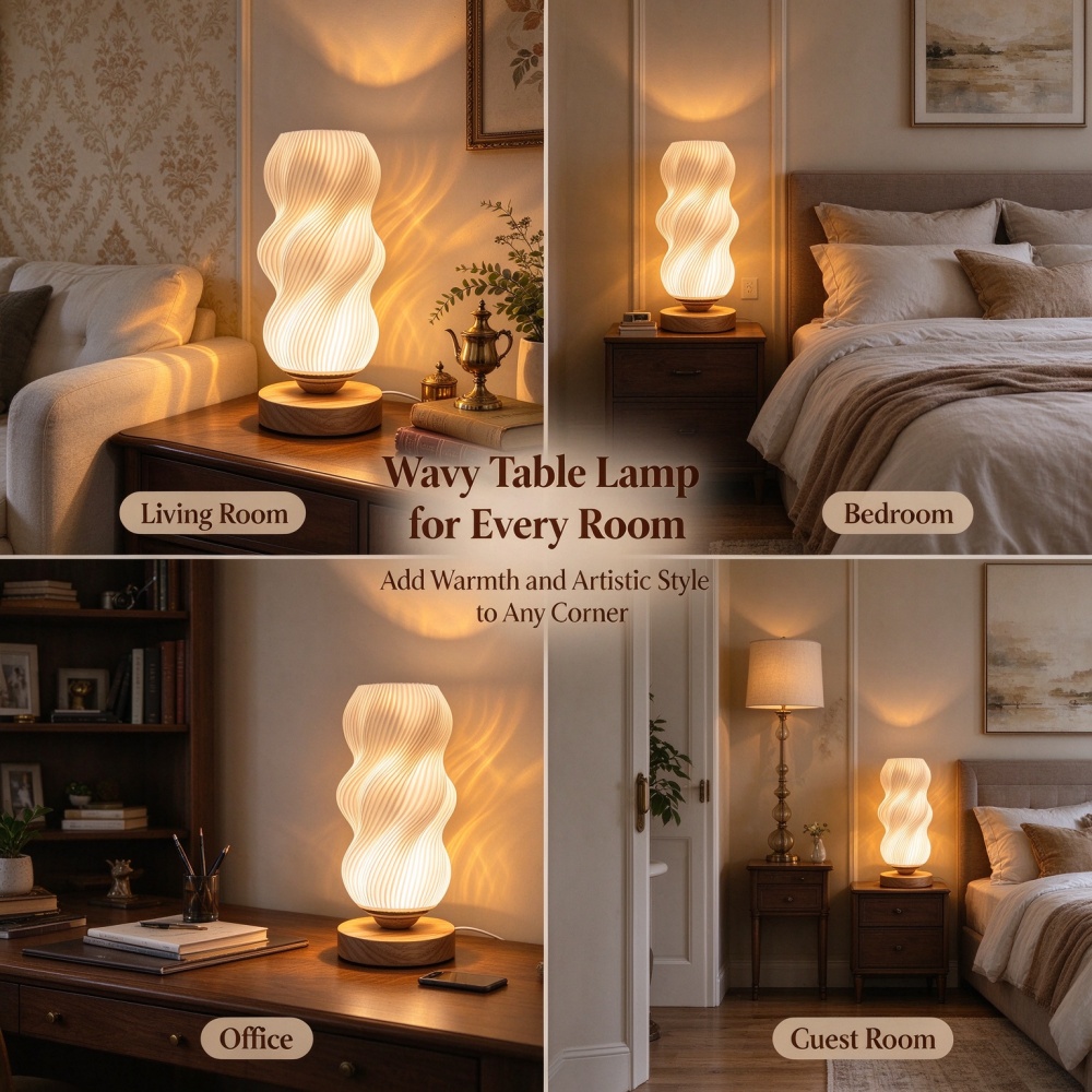 Lámpara de noche con textura d - Lighting Decor Bedroom reseña y precio