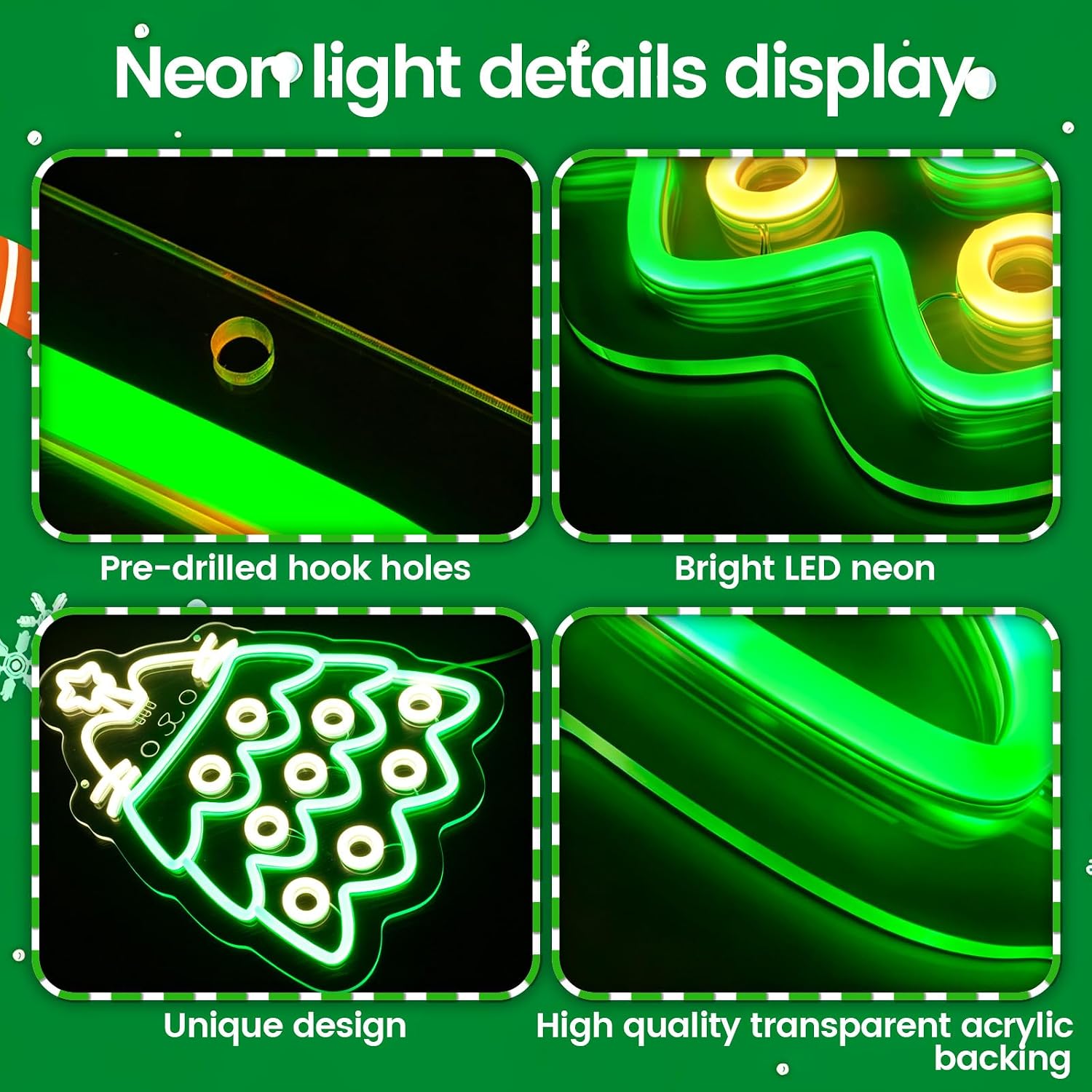 Letrero de neón LED con forma  - Lighting Christmas Decor reseña y precio