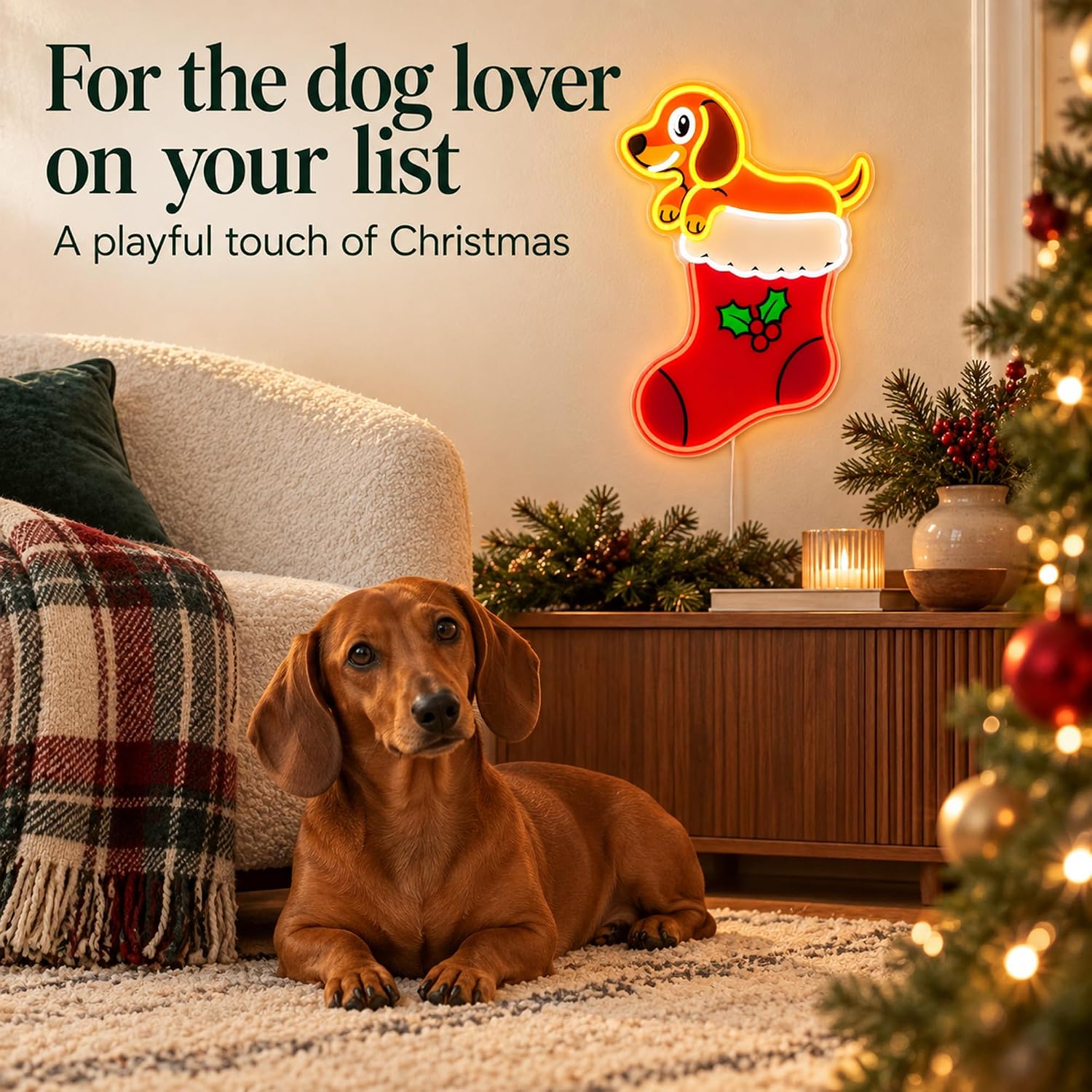 Letrero de neón LED con forma  - Lighting Christmas Decor reseña y precio
