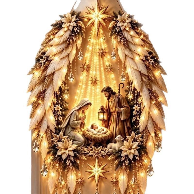 Adorno de pared con forma de e - Lighting Christmas Decor reseña y precio